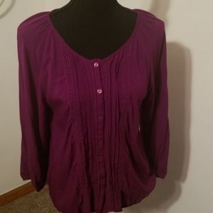 Button down purple top